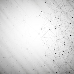 Molecule structure, gray background for communication, vector