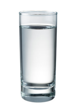 Water glass isolated. With clipping path