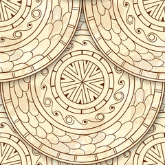 Seamless pattern in fish scale design. © juliasnegi