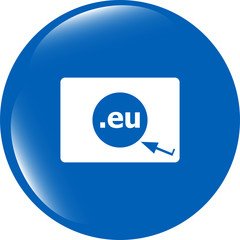 Domain EU sign icon. Top-level internet domain symbol - obrazy, fototapety, plakaty