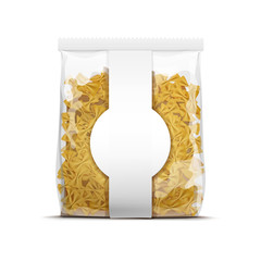Farfalle Bow Tie Pasta Packaging Template Isolated