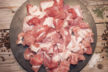 Pork chuck dice