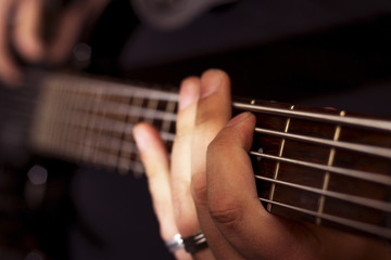 Fototapeta na wymiar guitar playing