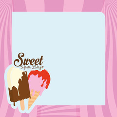 Vector Icecream Background With Space For Text