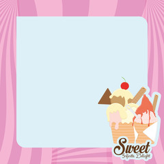 Vector Dessert Background With Space For Text
