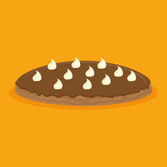 cookie Illustration Isolated On Color Background