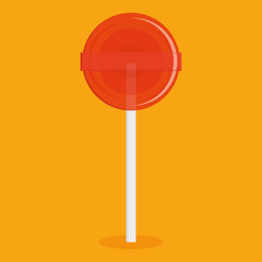 Lollipop Illustration Isolated On Color Background
