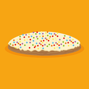 Cookie Illustration Isolated On Color Background