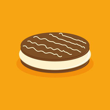 Cookie Illustration Isolated On Color Background