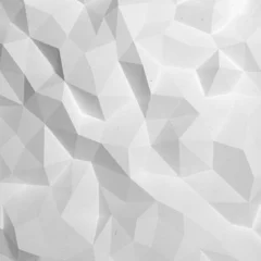 Keuken spatwand met foto Abstracte witte driehoek 3D geometrische papier achtergrond © 123dartist