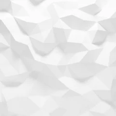 Keuken spatwand met foto Abstract white triangle 3D geometric paper background © 123dartist