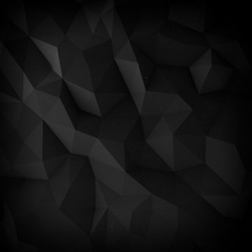 Abstract black faceted paper background