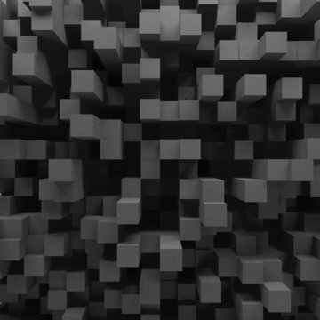 Black cubes grid background