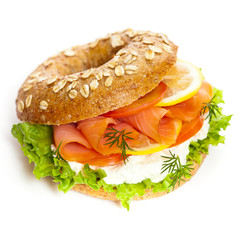 Delicious Smoked Salmon Bagel