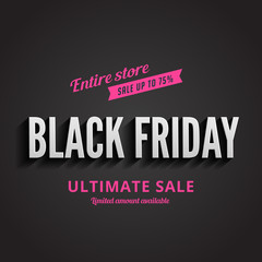 Fototapeta premium Black Friday Typography Advertising Poster design