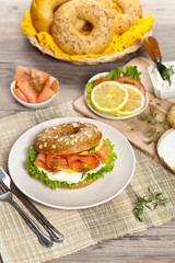 Delicious Smoked Salmon Bagel