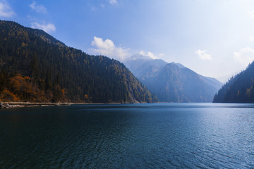 China sichuan jiuzhaigou autumn scenery