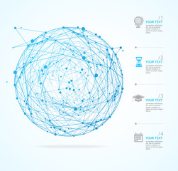 Abstract Background with Sphere and Infographic