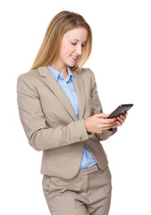 Businesswoman use of cellphone