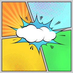 Comic pop-art humorous page style template