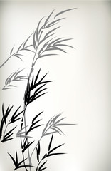 ink painted bamboo