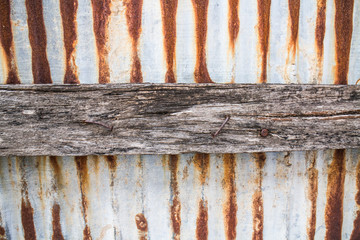 Wood and Rust old zinc roof