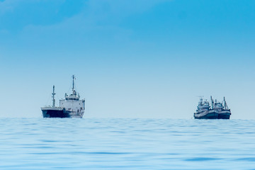 Naklejka premium Fishing boats