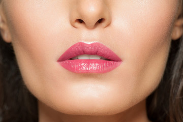 Closeup of beautiful lips