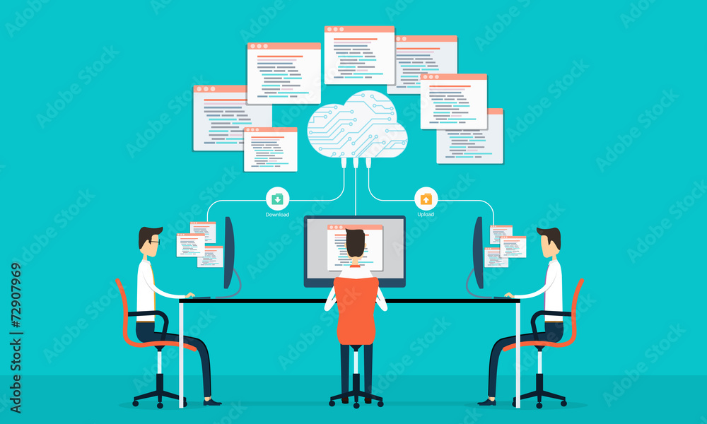 Poster Group programing develop web and application on cloud net work