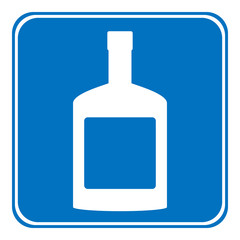 Bottles of cognac sign is allowed to drink