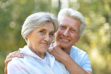 Senior couple in summer