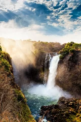 Photo sur Aluminium Cascades The Victoria falls with dramatic sky