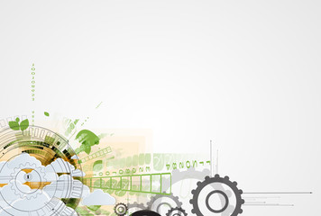 Abstract green eco technolgy business concept