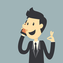 Businessman say Hello