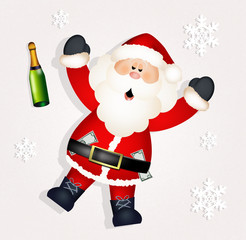 Santa Claus drunk