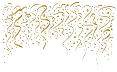 falling gold confetti