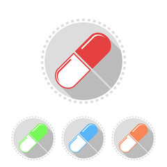 Icons of medical pills
