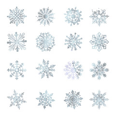 Watercolor snowflakes, VECTOR, star, symbol, graphic,