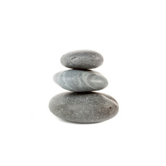 Fototapeta na wymiar Three smooth stones on each other