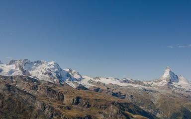 Fototapeta na wymiar Zermatt, Breithorn, Schweizer Alpen, Furggletscher, Wallis
