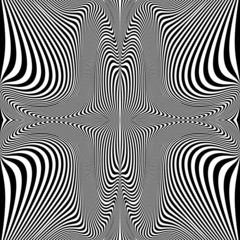 Design monochrome twirl movement illusion background