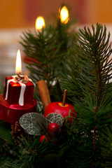 Weihnachtsdekoration, kerzenlicht