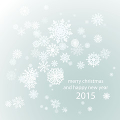 Naklejka na ściany i meble Elegant Christmas background with snowflakes Vector