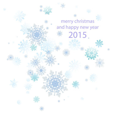 Elegant Christmas background with snowflakes. Vector