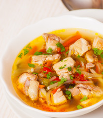 soup with meat and vegetables