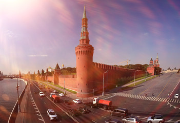 Fototapeta premium moscow kremlin summer sun day