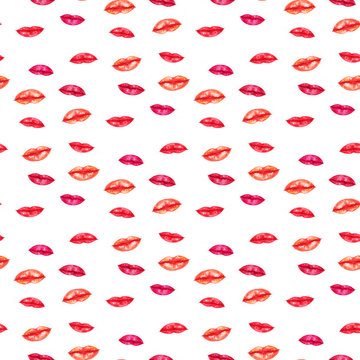 Women's lips. seamless texture. fashion background