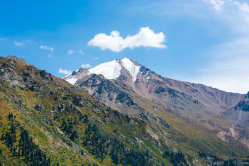 Fototapeta premium Nature near Big Almaty Lake, Tien Shan Mountains
