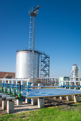 Big industrial oil tanks