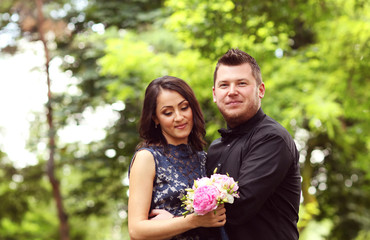 Happy couple in the park